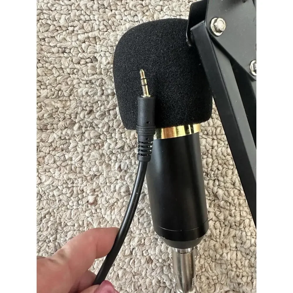 USB Plug & Play 192kHz/24Bit Microphone with Adjustable Boom Arm And Pop Filter